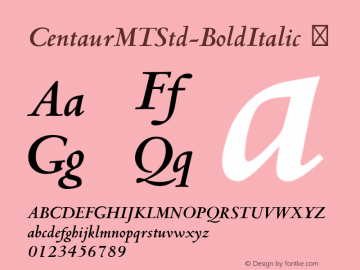 centaurmtstd-bolditalic字体家族系列主要提供等字体风格样式.