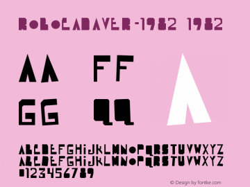 robocadaver-1982字体家族系列主要提供1982等字体风格样式.