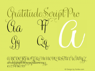 gratitudescriptpro font family series mainly provide and other