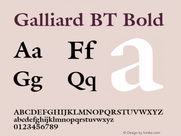 galliard bt字体,galliard bold bt字体,galliarditc