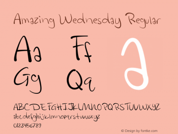 amazing wednesday字体家族|amazing wednesday-未-字
