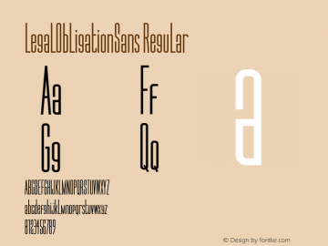 legalobligationsans version 1.001;fontself maker 3.5.1图片样张
