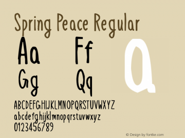spring peace字体家族|spring peace-未分类字体家族-字客网