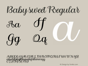 baby sweet字体,babysweet字体|babysweet version 1.