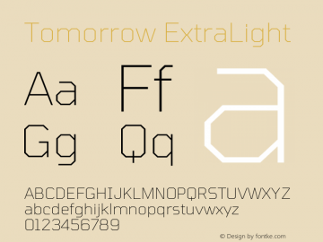 tomorrow字体,tomorrow extralight字体,tomorrow-| .