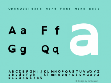 opendyslexic nerd font mono字体,opendyslexic bold nerd font