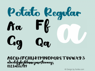potato字体,potatoregular字体|potato version 1.003
