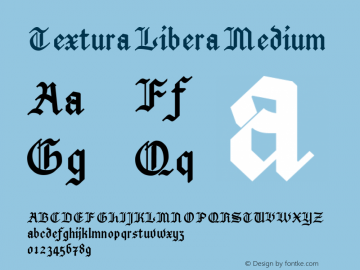 textura libera medium version 0.2.2 font sample