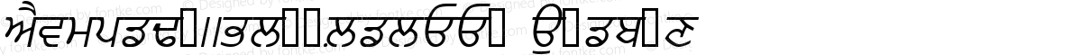 PunjabiAmritsarSSK Italic