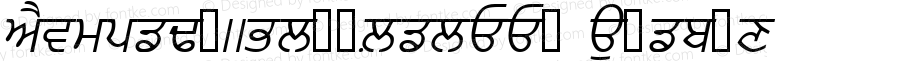 PunjabiAmritsarSSK Italic