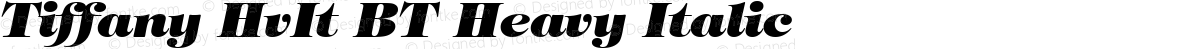 Tiffany HvIt BT Heavy Italic