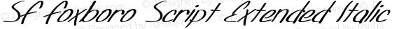 SF Foxboro Script Extended Italic