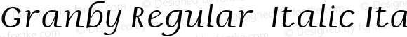 Granby Regular  Italic Italic