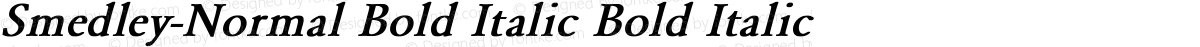 Smedley-Normal Bold Italic Bold Italic