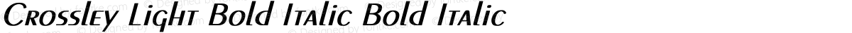 Crossley Light Bold Italic Bold Italic