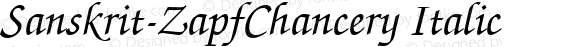 Sanskrit-ZapfChancery Italic 1.0 Mon Jan 18 09:50:22 1999