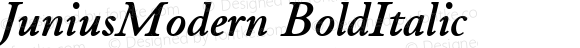 JuniusModern BoldItalic Altsys Fontographer 4.1 1/21/96