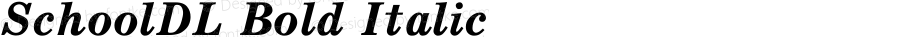 SchoolDL Bold Italic