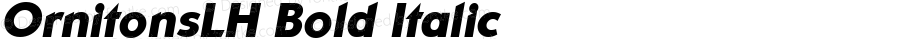 OrnitonsLH Bold Italic Altsys Fontographer 3.5  23.01.1995