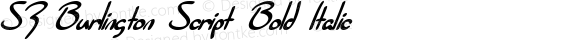 SF Burlington Script Bold Italic