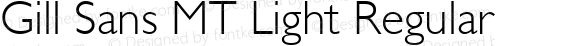 Gill Sans MT Light Regular