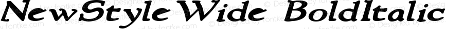 NewStyleWide Bold Italic