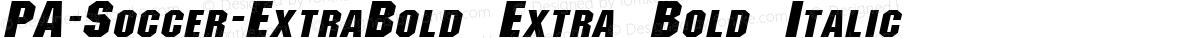 PA-Soccer-ExtraBold Extra Bold Italic
