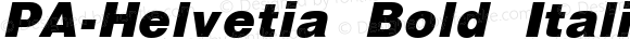 PA-Helvetia Bold Italic