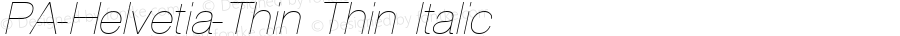 PA-Helvetia-Thin Italic