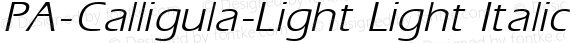 PA-Calligula-Light Light Italic