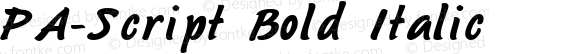 PA-Script Bold Italic