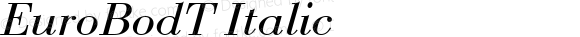 EuroBodT Italic