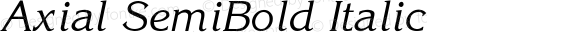 Axial SemiBold Italic