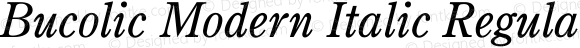 Bucolic Modern Italic Regular