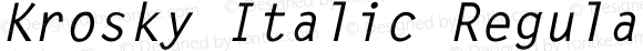 Krosky Italic Regular