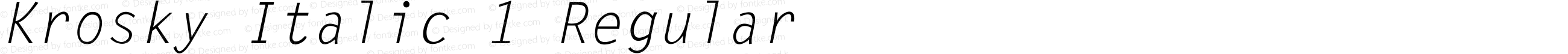 Krosky Italic 1