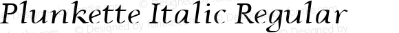 Plunkette Italic Regular