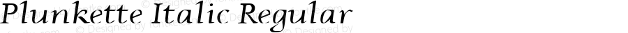 Plunkette Italic