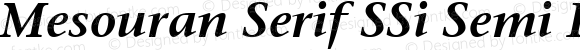 Mesouran Serif SSi Semi Bold Italic