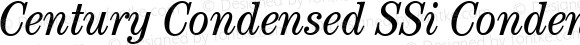 Century Condensed SSi Condensed Italic