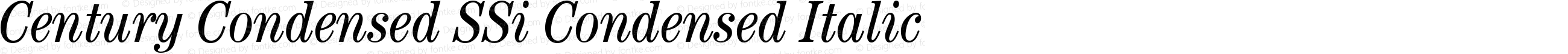 Century Condensed SSi Condensed Italic