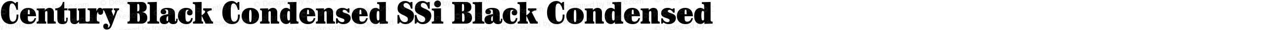 Century Black Condensed SSi Black Condensed