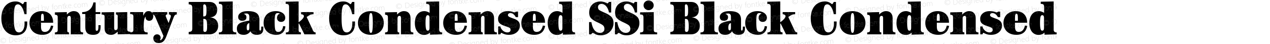 Century Black Condensed SSi Black Condensed