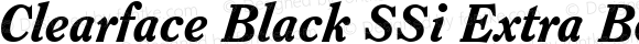 Clearface Black SSi Extra Bold Italic