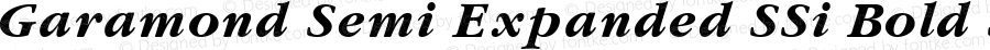 Garamond Semi Expanded SSi Bold Semi Expanded Italic