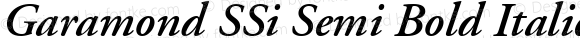 Garamond SSi Semi Bold Italic