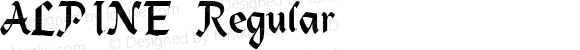 ALPINE Regular Altsys Fontographer 3.5  3/17/97