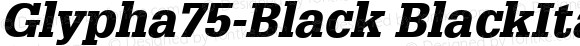 Glypha75-Black BlackItalic
