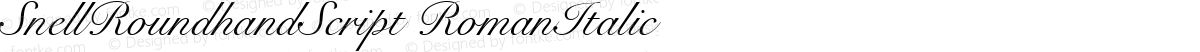 SnellRoundhandScript RomanItalic