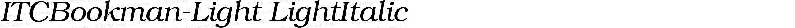 ITCBookman-Light Italic